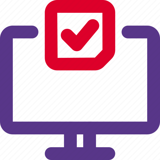 Computer, election, vote, poll, tick mark icon - Download on Iconfinder