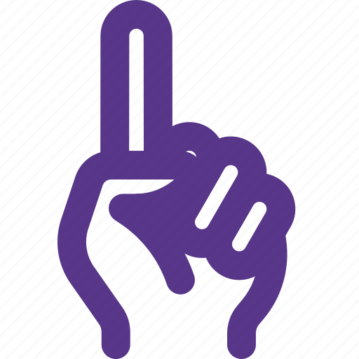 Finger, one, vote, poll, hand icon - Download on Iconfinder
