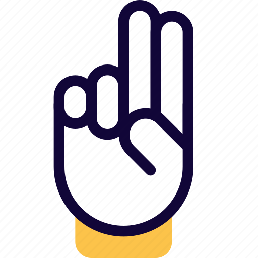 Hand, two, solid, vote, poll icon - Download on Iconfinder