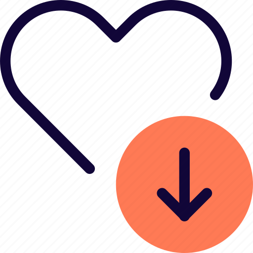 Heart, down, vote, poll, arrow icon - Download on Iconfinder
