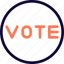 vote, circle, poll, poster