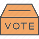 ballot, box, elect, election, presidential, vote, voting