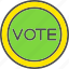 button, vote, badge, president, election 