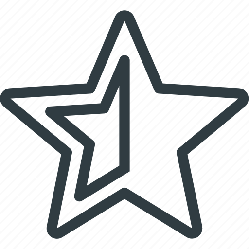 Awward, half, rate, rating, reward, star icon - Download on Iconfinder