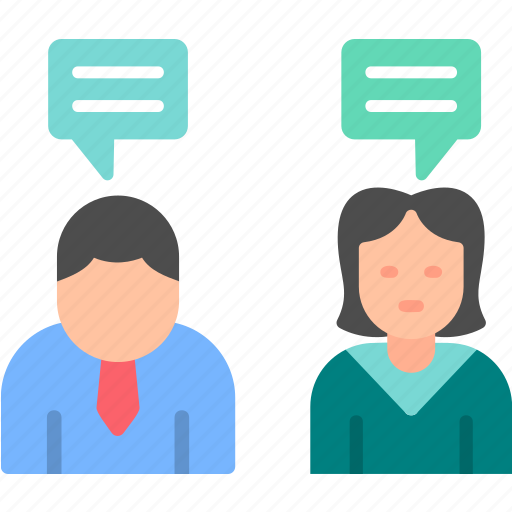 Debate, conversation, discussion, talking, two, people icon - Download on Iconfinder