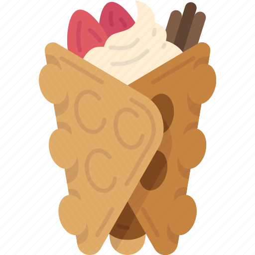 Waffle, bubble, cone, pastry, bakery icon - Download on Iconfinder