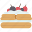 waffle, cake, cream, dessert, bakery 