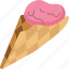 waffle, cone, ice, cream, sweet 