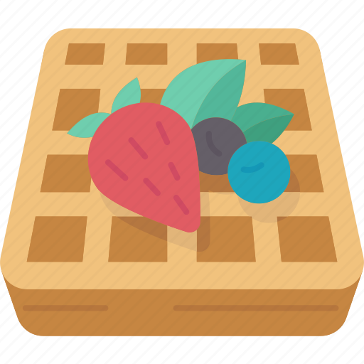 Waffle, fruits, strawberry, breakfast, homemade icon - Download on Iconfinder