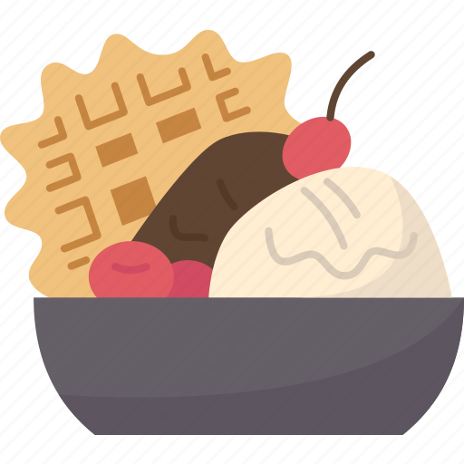 Waffle, ice, cream, sundae, dessert icon - Download on Iconfinder