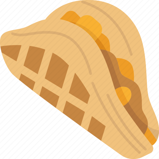 Waffle, tacos, topping, dessert, sweet icon - Download on Iconfinder