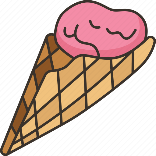 Waffle, cone, ice, cream, sweet icon - Download on Iconfinder