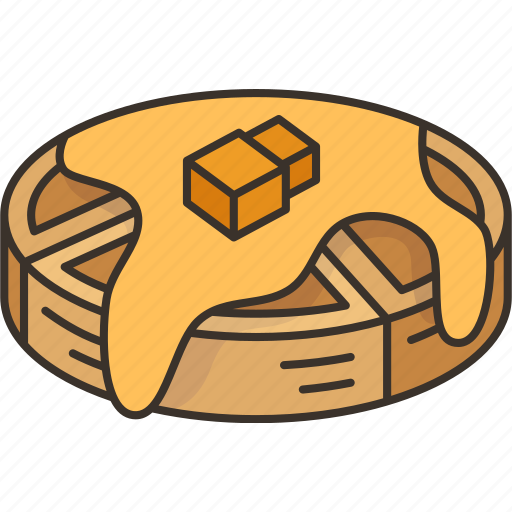 Waffle, honey, butter, breakfast, homemade icon - Download on Iconfinder