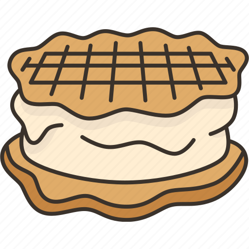 Waffle, ice, cream, sandwich, dessert icon - Download on Iconfinder