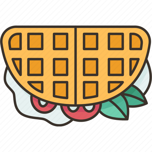 Waffle, omelet, breakfast, nutrition, cuisine icon - Download on Iconfinder