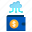 link, wallet, coin, connection, cloud 