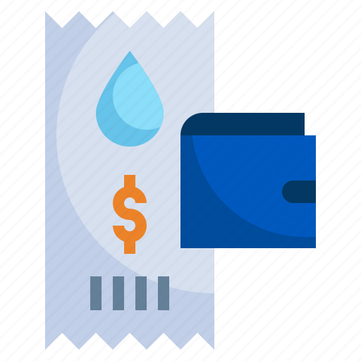 Water, bill, wallet, coin, droplet, payment icon - Download on Iconfinder