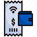 internet, bill, wallet, coin, receipt, payment