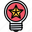 idea, star, light, bulb, war, military, battle 