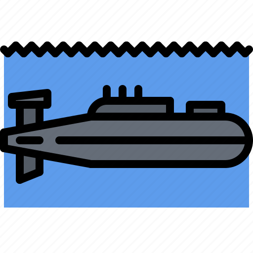 Submarine, water, war, military, battle icon - Download on Iconfinder