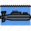 submarine, water, war, military, battle 