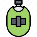 flask, case, water, war, military, battle