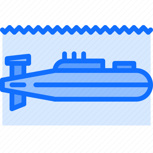 Submarine, water, war, military, battle icon - Download on Iconfinder