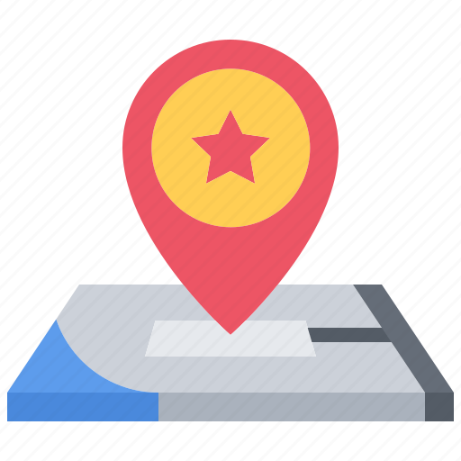 Map, pin, location, star, war, military, battle icon - Download on Iconfinder