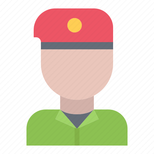 Soldier, uniform, man, beret, war, military, battle icon - Download on Iconfinder