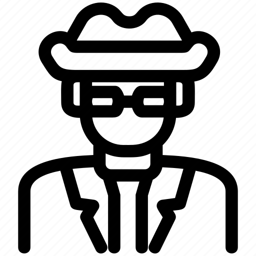 Detective, man, mystery, spy, criminal, police icon - Download on Iconfinder