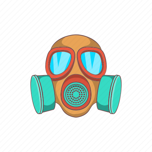 Cartoon, chemical, gas, mask, military, protection, sign icon - Download on Iconfinder