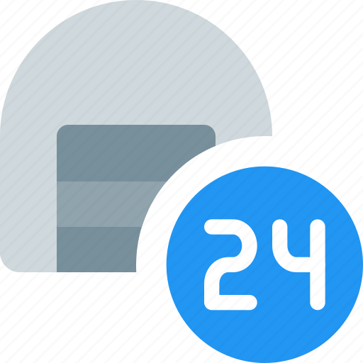 Storage, delivery, warehouse, 24 hours, garage icon - Download on Iconfinder