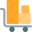 trolley, delivery, warehouse, boxes 
