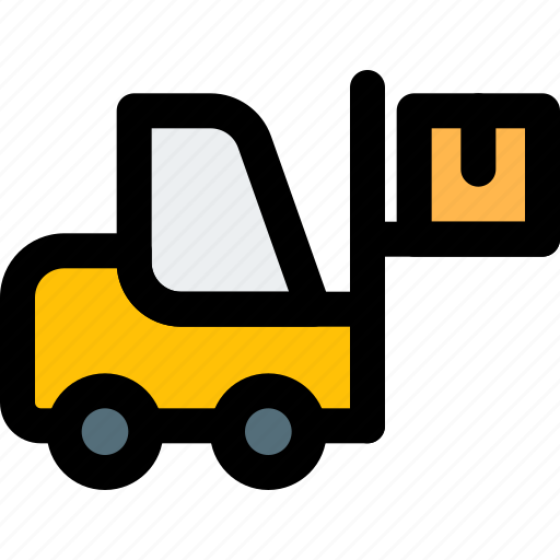 Forklift, box, delivery, warehouse icon - Download on Iconfinder