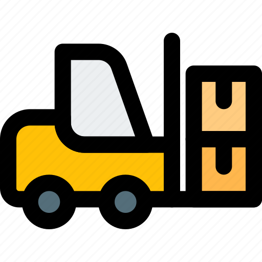 Forklift, boxes, delivery, warehouse icon - Download on Iconfinder