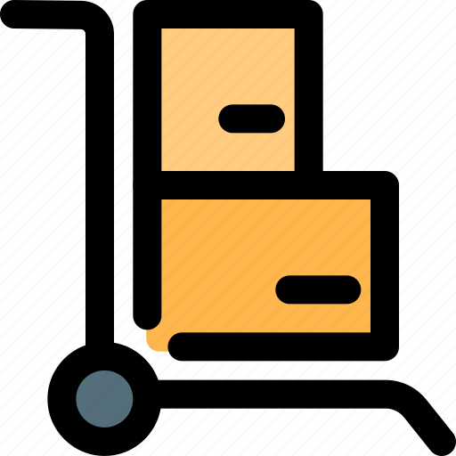 Trolley, delivery, warehouse, box icon - Download on Iconfinder