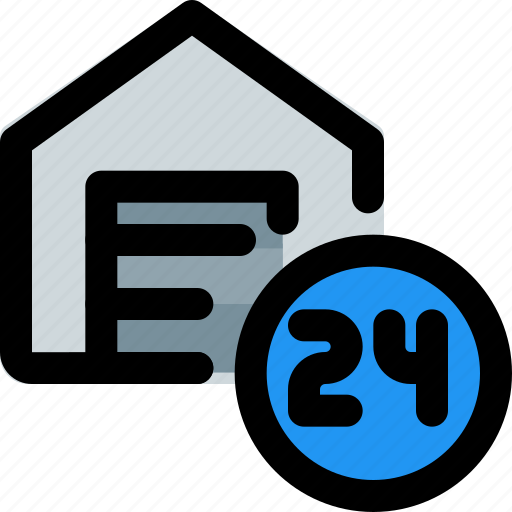 Warehouse, delivery, 24 hours, garage icon - Download on Iconfinder
