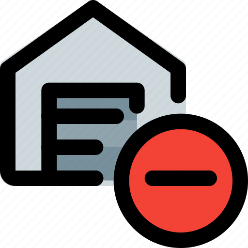 Warehouse, minus, delivery, garage icon - Download on Iconfinder