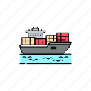 cargo, ship, containers