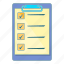 checklist, clipboard, document, file 