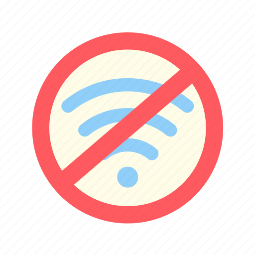 - no wifi, wifi, no-internet, no-connection, no-signal, no-network, signal icon - Download on Iconfinder