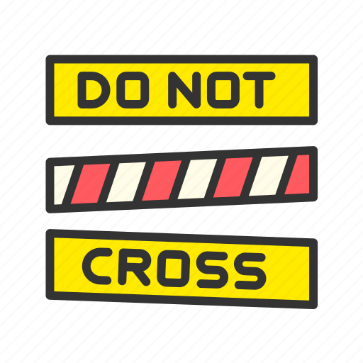 - do not cross, police, tape, crime, barrier, stop, man icon - Download on Iconfinder