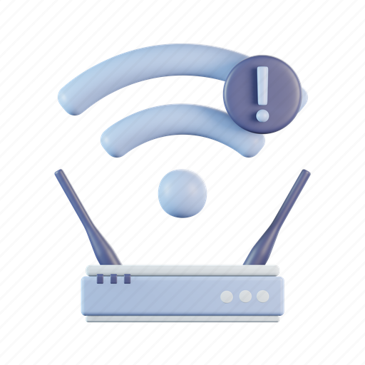 Wifi, signal, exclamation, router, warning, error, limited icon - Download on Iconfinder