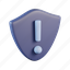 sign, exclamation, shield, protect, security, warning, error 