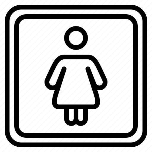 Toilet, bathroom, restroom, woman, lavatory, female, sign icon - Download on Iconfinder