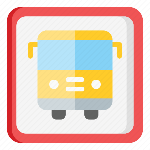 Bus, stop, passanger, school, transports, vehicles, vehicle icon - Download on Iconfinder