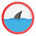 sign, danger, caution, warning, alert, signaling, sharks, animals, sea
