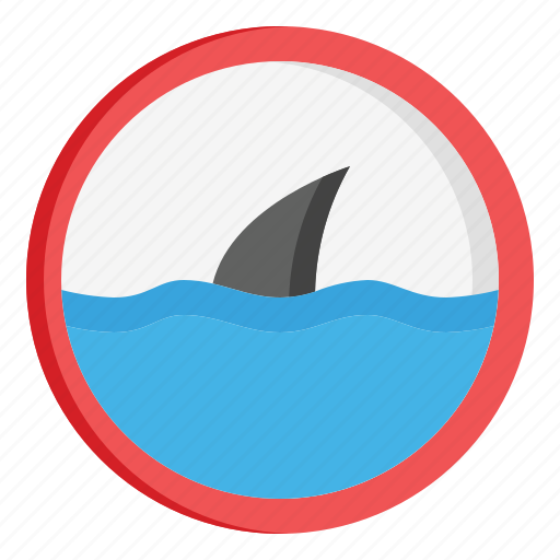 Sign, danger, caution, warning, alert, signaling, sharks icon - Download on Iconfinder