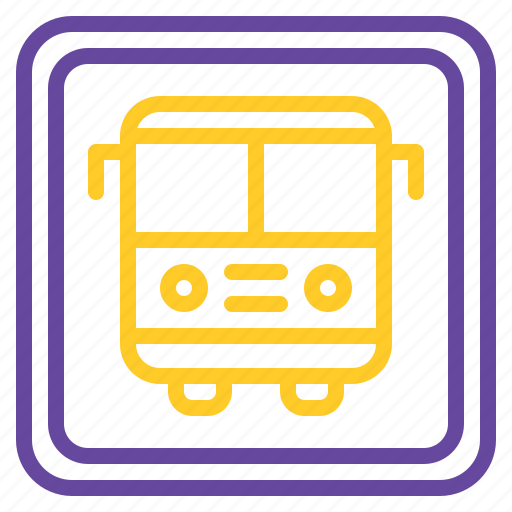 Bus, stop, passanger, school, transports, vehicles, vehicle icon - Download on Iconfinder