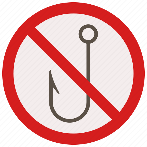 Fishing, no, prohibited, signs, warning icon - Download on Iconfinder